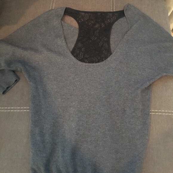 Guess black and gray sweater top! Super cute! - Picture 2 of 4